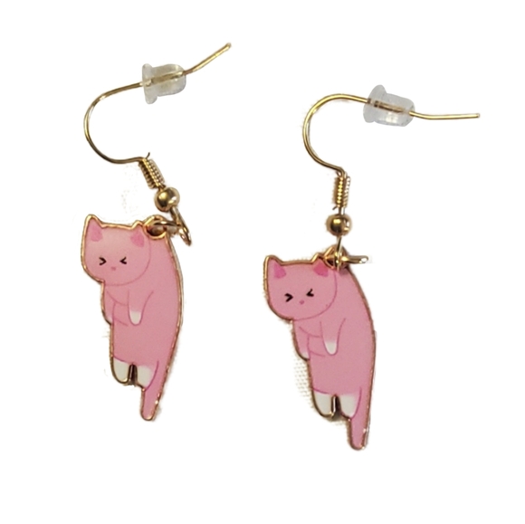 Hanging Cat Dangle Earrings Set - Picture 15 of 16